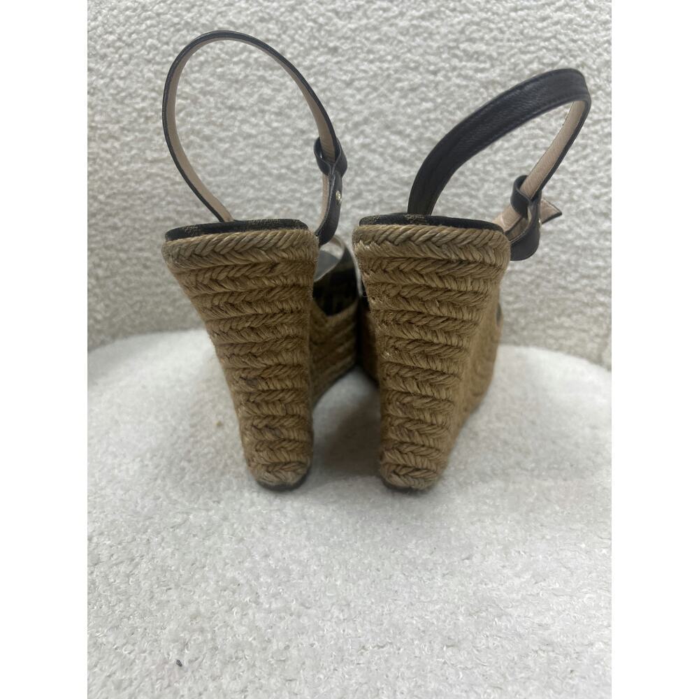 Fendi Monogram Canvas Espadrille Wedge Sandals - Size 37 - Picture 3 of 4
